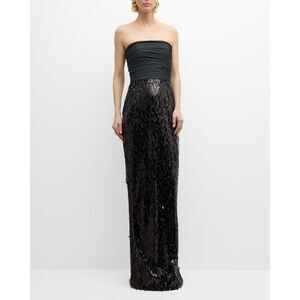 PAMELLA ROLAND Strapless Sequin Gown